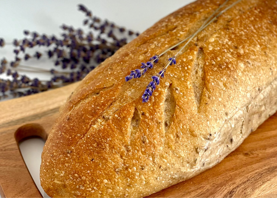 Lavender Organic Sourdough Loaf (~630g)