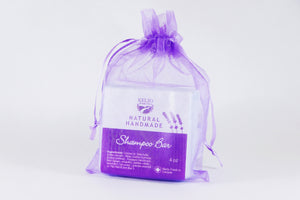 Kelso Lavender, Natural Handmade Lavender Shampoo Bar, Glycerin-Based, 4oz, In a Bag